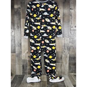 Carters big kids gray Space pajamas footed fleece pj’s girls- SIZE 12